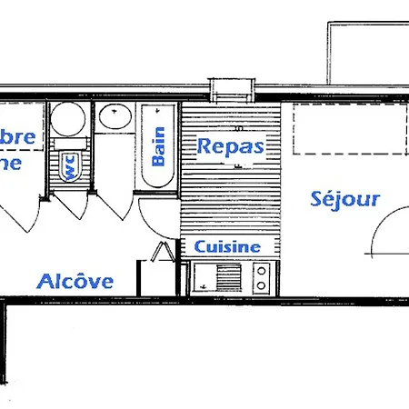 Appartement Petit 2 Pieces Cabine, Ensoleille, 4/5 Couchages - Fr-1-293-140